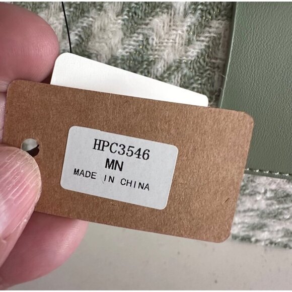 Houndstooth Handbag & Pouch Set - Green & White Pattern With Clear Accents - Picture 5 of 13